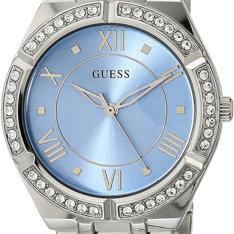 Guess Cosmo Blue Dial Crystal Len's Mineral Ladies Watch- GW0033L5